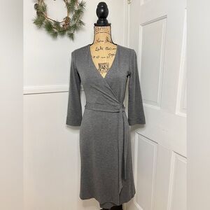 Diane Von Furstenberg New Julian Two Gray Wrap Dress
